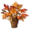 16" Pumpkins & Maple Leaves Wall Basket